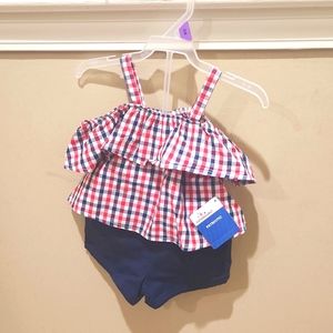 Patriotic 12 month Flutter Top and Short Set 🇺🇸